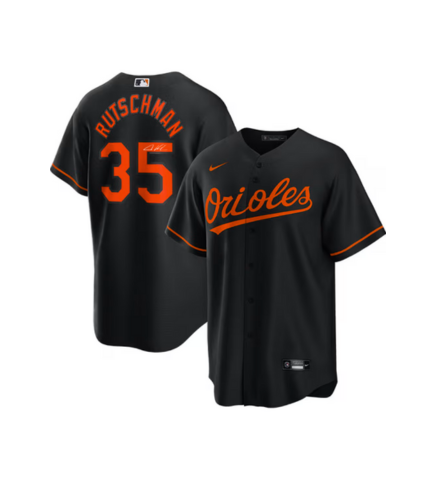 Adley Rutschman Autographed Orioles Black Nike Replica Jersey