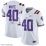 Devin White Autographed LSU White Football Jersey