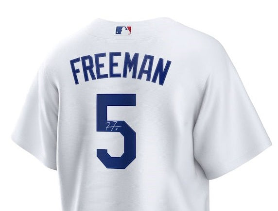 Freddie Freeman Autographed White LA Dodgers Replica Jersey
