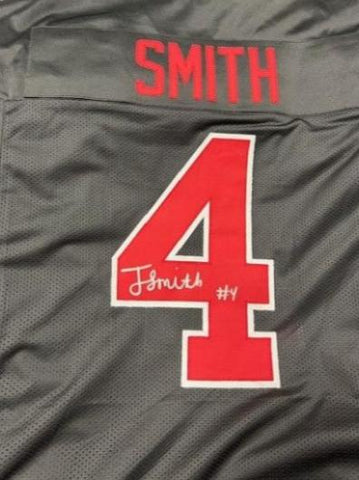 Jeremiah Smith Autographed Black Custom Jersey