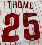 Jim Thome Autographed "HOF 18" Phillies Authentic White Jersey
