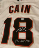 Matt Cain Autographed "PG 6/13/12" Cream Giants Replica Jersey
