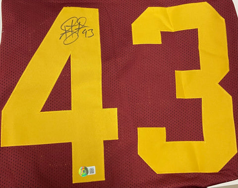 Troy Polamalu Autographed USC Custom Jersey