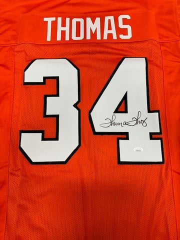 Thurman Thomas Autographed Orange Custom Jersey