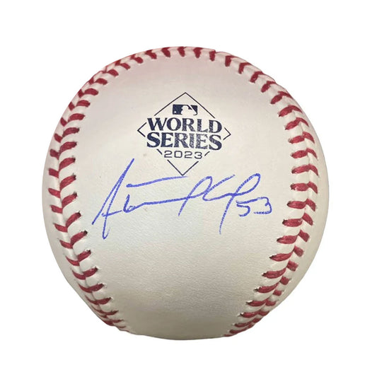 Adolis Garcia Autographed 2023 World Series Logo Baseball