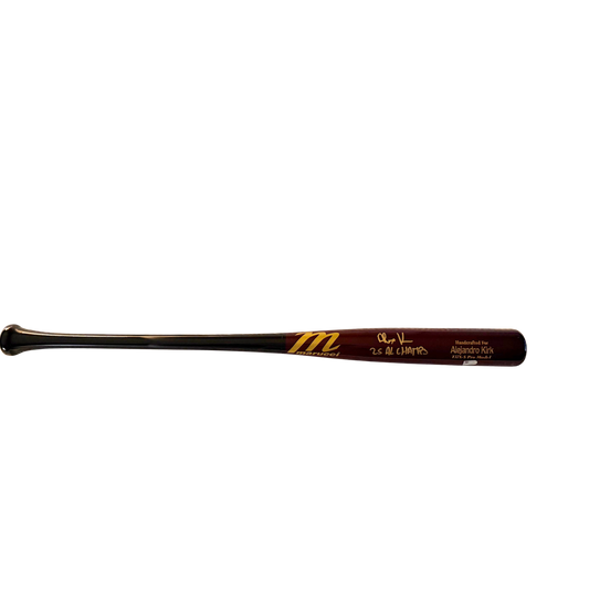 Alejandro Kirk Autographed "25 AL CHAMPS" Cherry Marucci Game Model Bat