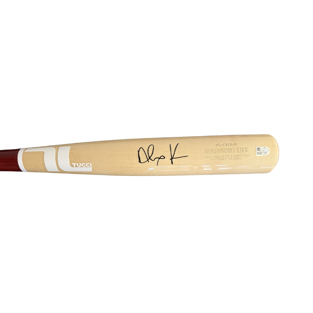 Alejandro Kirk Autographed Blonde Tucci Game Model Bat