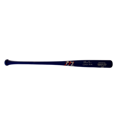 Alejandro Kirk Autographed "Captain Kirk" Blue with Canadian Flag Marucci Logo Game Model Bat