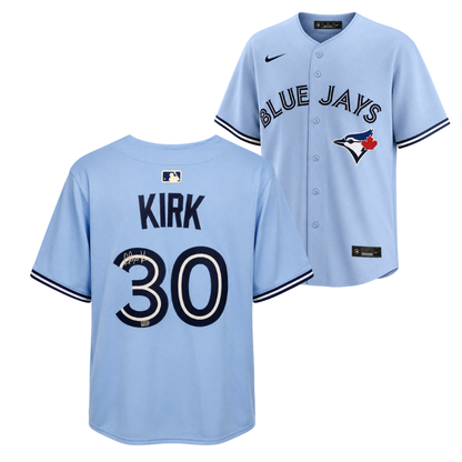 Alejandro Kirk Autographed Toronto Blue Jays Powder Blue Limited Replica Jersey
