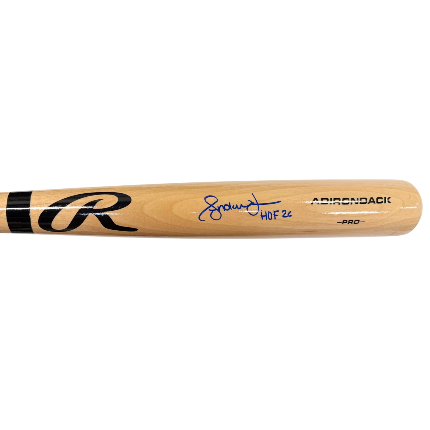 Andruw Jones Autographed "HOF 26" Blonde Rawlings Bat