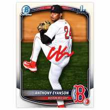 Anthony Eyanson Autographed 1st Bowman Chrome Baseball Card
