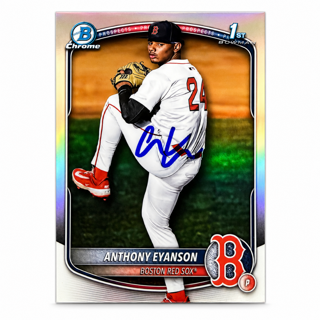 Anthony Eyanson Autographed 1st Bowman Chrome Refractor Baseball Card