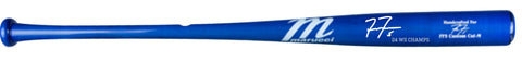 Freddie Freeman Autographed "24 WS Champs" Blue Game Model Bat - Presale