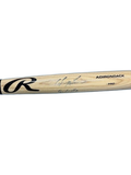 Hideki Matsui Autographed "Godzilla" Blonde Rawlings Bat DAMAGED