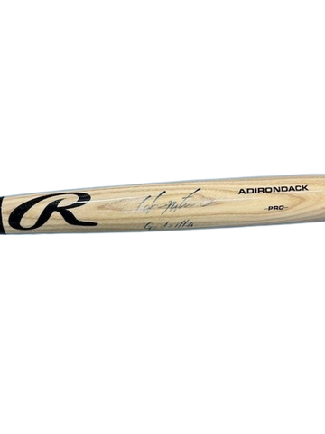 Hideki Matsui Autographed "Godzilla" Blonde Rawlings Bat DAMAGED