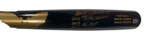 Miguel Cabrera Autographed "2012 Triple Crown / 2012, 2013 AL MVP" Game Model Bat