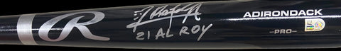 Randy Arozarena Autographed "21 AL ROY" Black Rawlings Bat