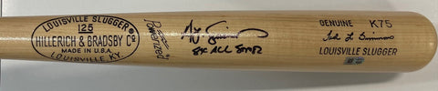 Ted Simmons Autographed "8x All Star" Game Model Louisville Slugger Bat