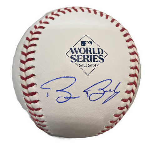 Bruce Bochy Autographed 2023 World Series Logo Baseball