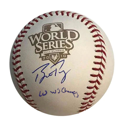 Buster Posey Autographed "10 WS Champs" 2010 WS Logo Baseball