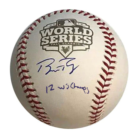 Buster Posey Autographed "12 WS Champs" 2012 WS Logo Baseball