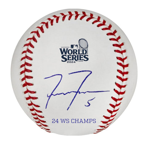 Freddie Freeman Autographed "24 WS Champs" 2024 WS Logo Baseball - Presale