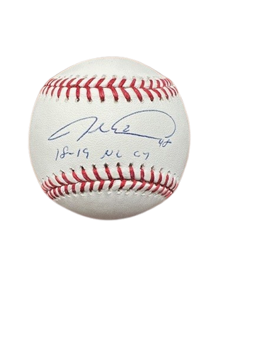 Jacob deGrom Autographed "18-19 NL CY" Baseball