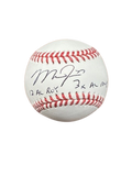 Mike Trout Autographed Baseball Inscribed "12 AL ROY" and "3x AL MVP"