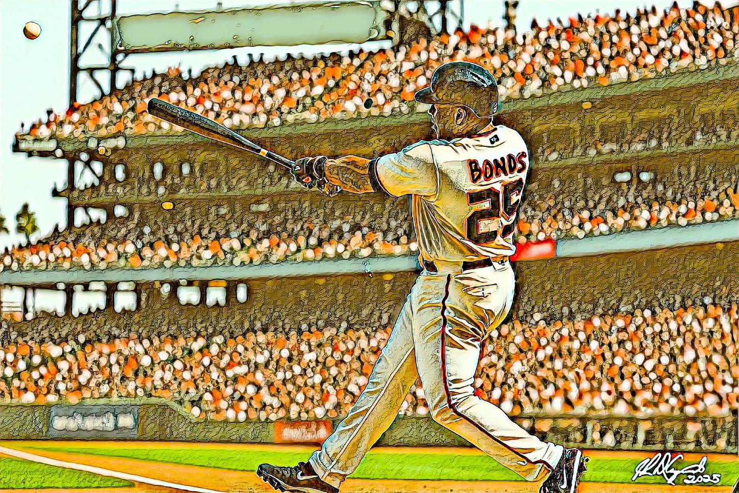 Barry Bonds Artwork - 1 of 25 Framed