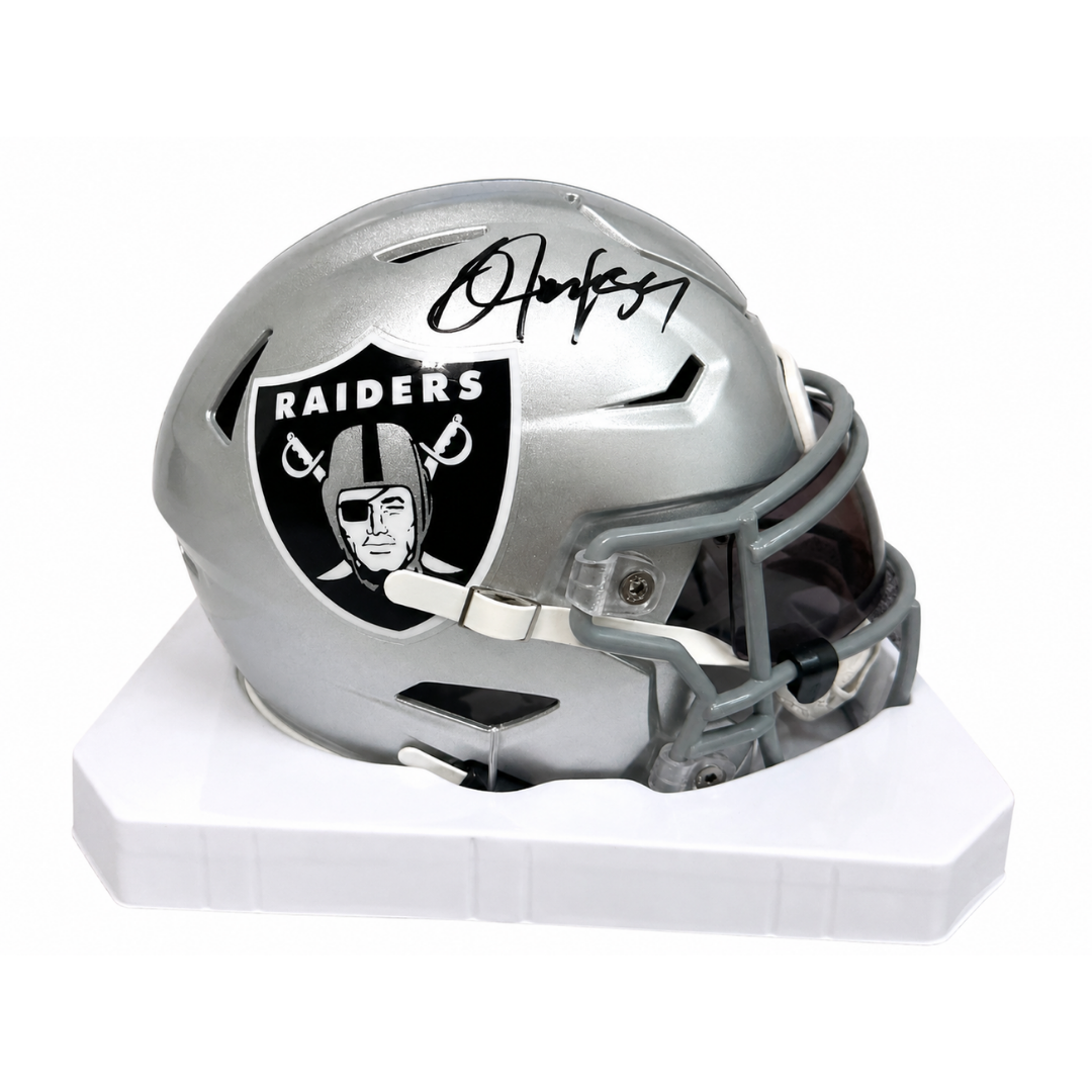 Bo Jackson Autographed Raiders Mid-Size Helmet with Tinted Visor