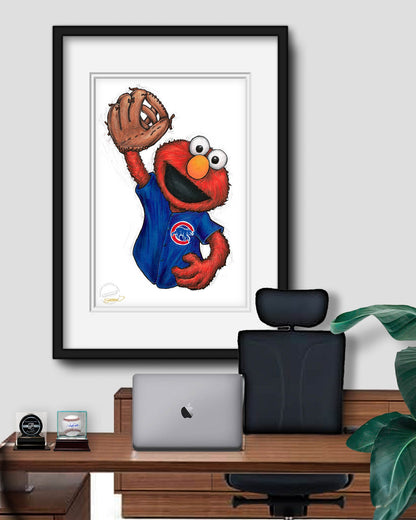 ELMO x MLB Cubs Art Print
