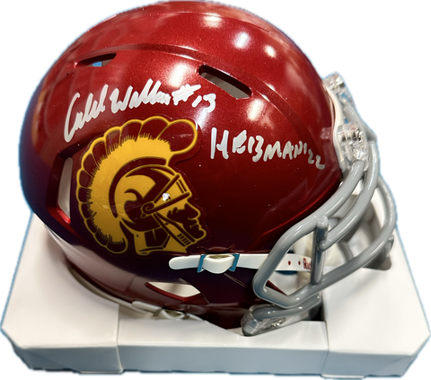 Caleb Williams USC Trojans Autographed "Heisman'22" Inscription Mini Helmet