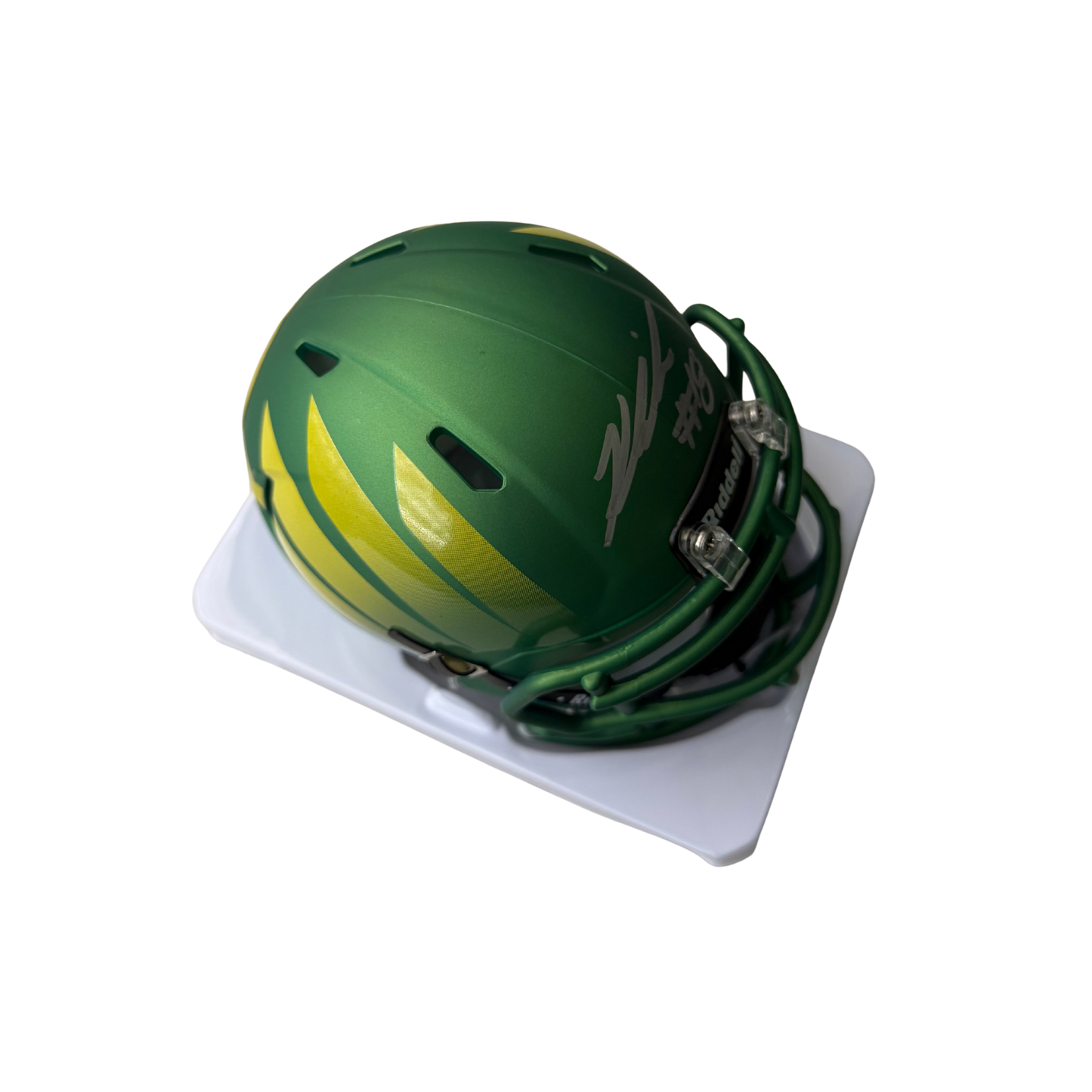 Kenyon Sadiq Autographed Green Oregon Wing Mini Helmet