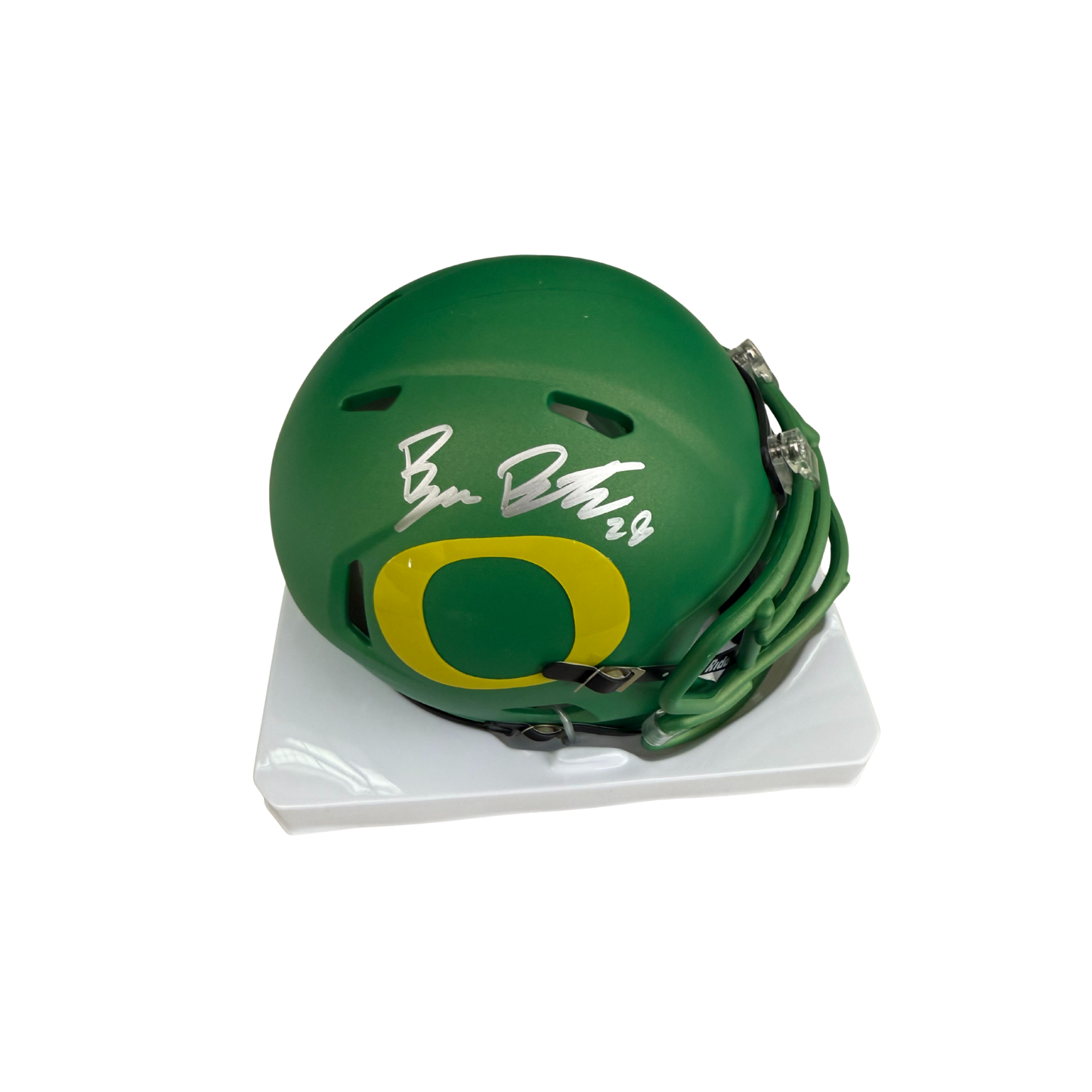 Bryce Boettcher Autographed Apple Green Oregon Mini Helmet
