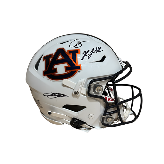 Jackson Arnold, Cam Coleman, and Keldrick Faulk Tripple Autographed Auburn Authentic Speed Flex Football Helmet
