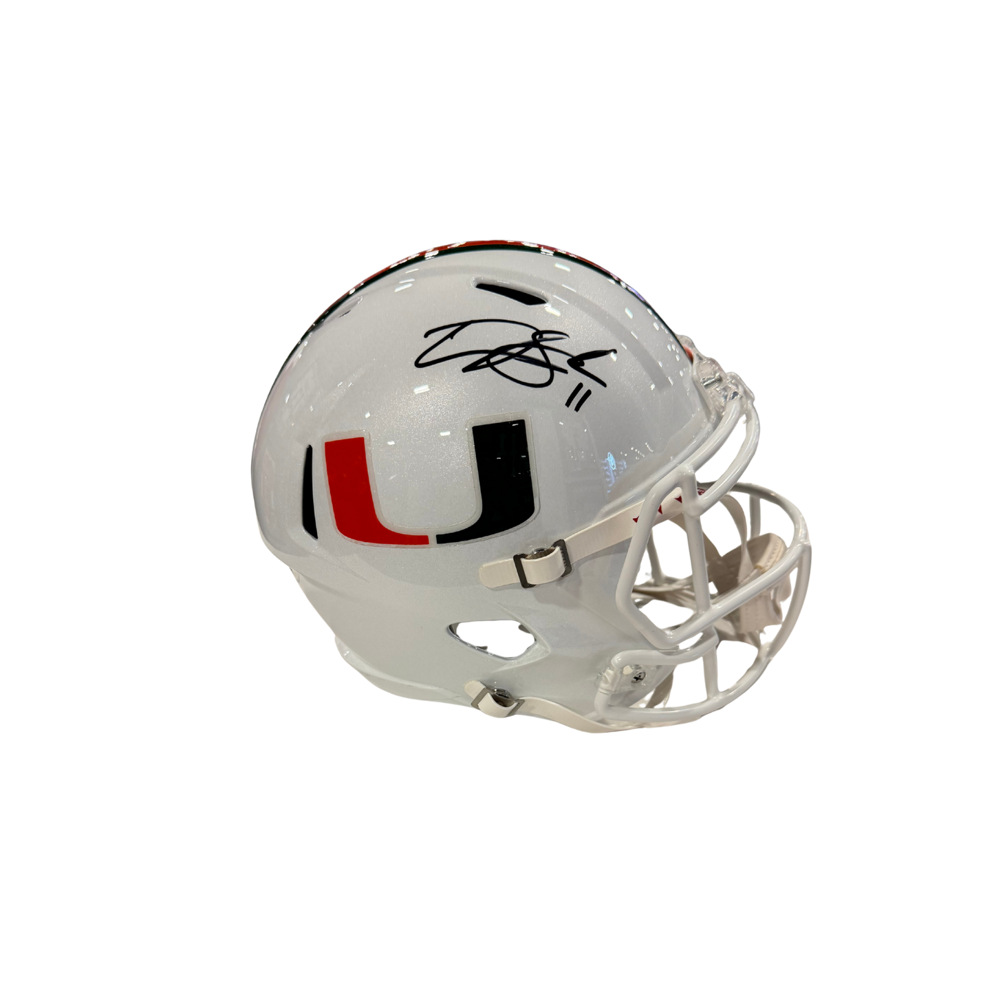 Carson Beck Autographed Miami Hurricanes Authentic Full-Size Helmet