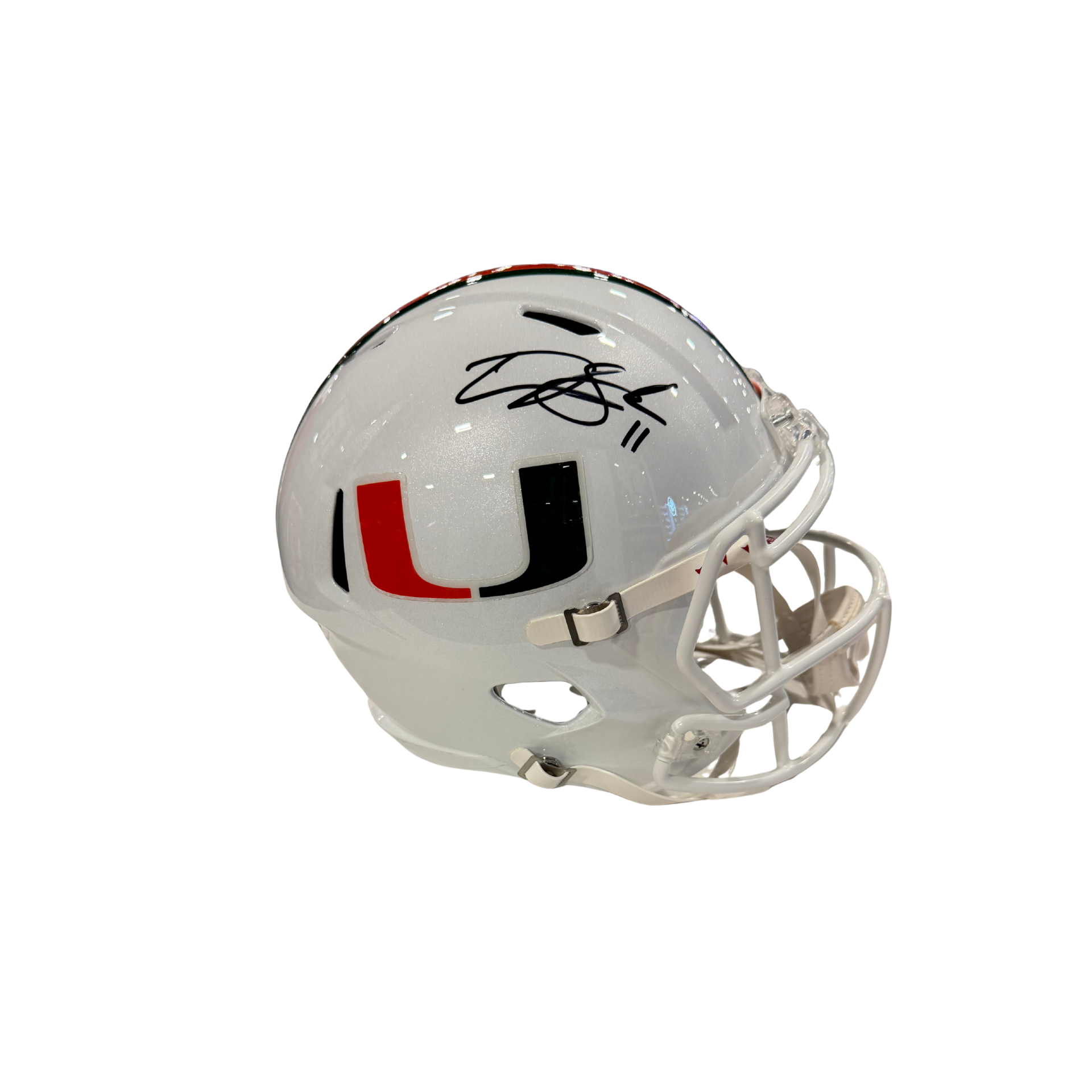 Carson Beck Autographed Miami Hurricanes Authentic Full-Size Helmet