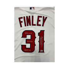 Chuck Finley Autographed "200 Wins, 3.85 ERA, 2,610 K's" Los Angeles Angels White Replica Jersey