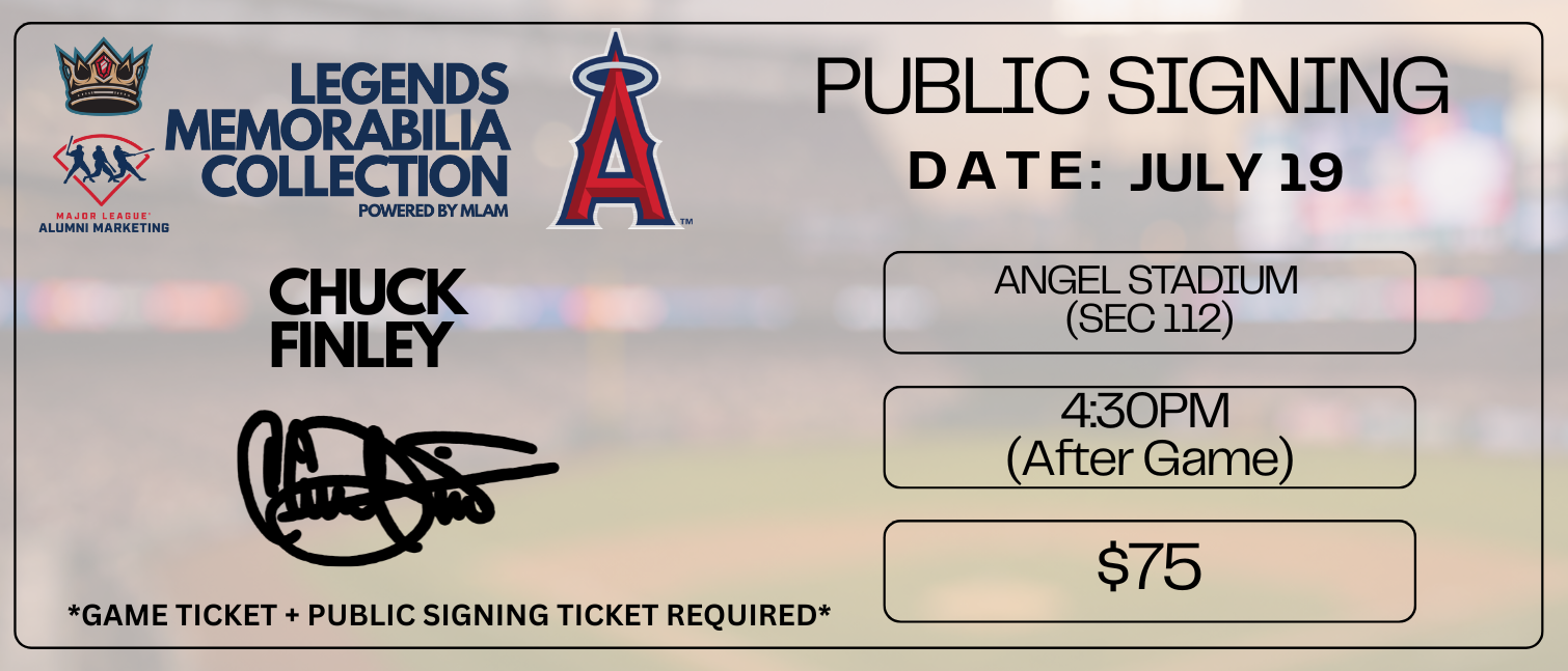 Chuck Finley Public Signing Ticket