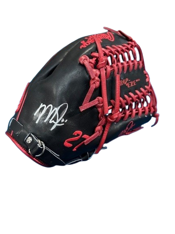 Mike Trout Autographed Game Model Glove DAMAGED