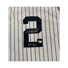 Derek Jeter Autographed "HOF 2020" 1996 WS Patch Mitchell & Ness Jersey