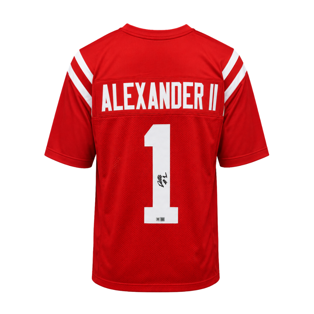 Deuce Alexander Autographed Red Custom Jersey