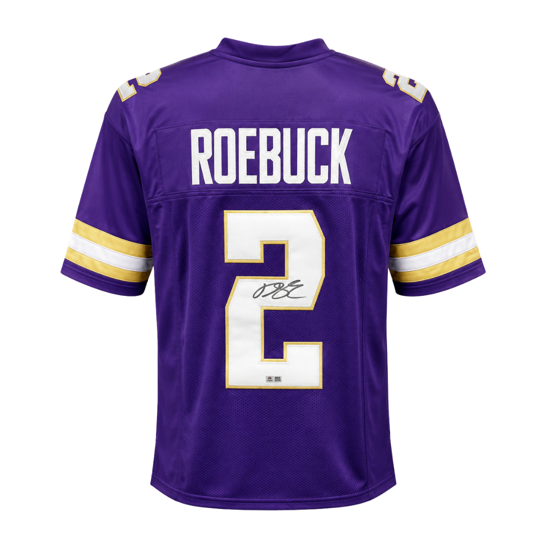 Dezmen Roebuck Autographed Purple Custom Jersey