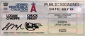 Logan O'Hoppe and Chuck Finley Public Signing Ticket