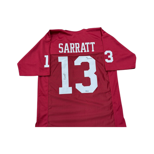 Elijah Sarratt Autographed "Go Hoosiers!" Crimson Custom Jersey