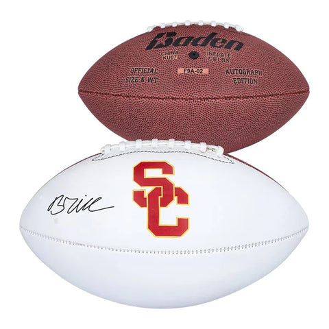 Brendan Rice Autographed White Panel USC Football