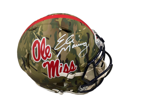 Eli Manning Autographed Ole Miss Camo Authentic Full-Size Helmet
