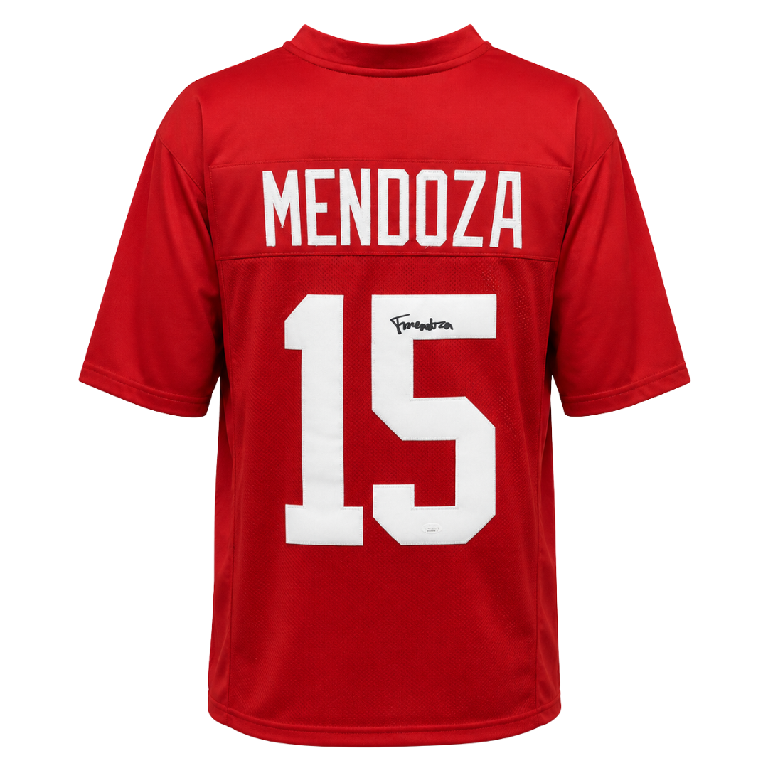 Fernando Mendoza Autographed Red Custom Jersey