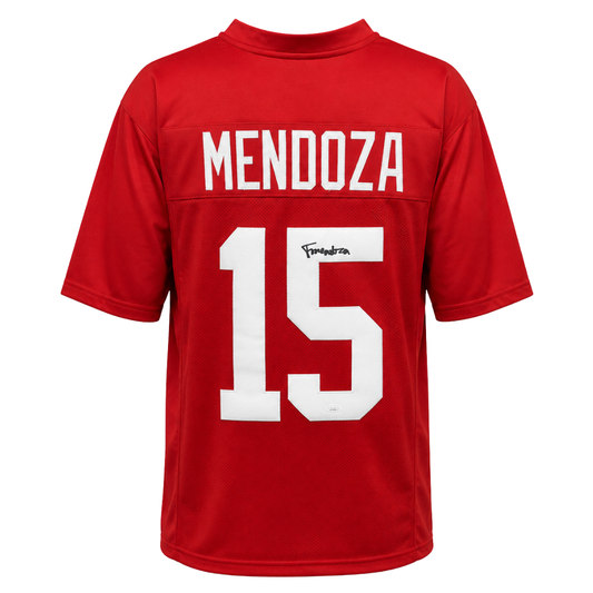 Fernando Mendoza Autographed Red Custom Jersey