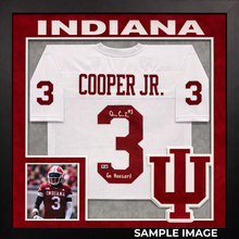 Framed Omar Cooper Jr. Autographed "Go Hoosiers!" White Custom Jersey